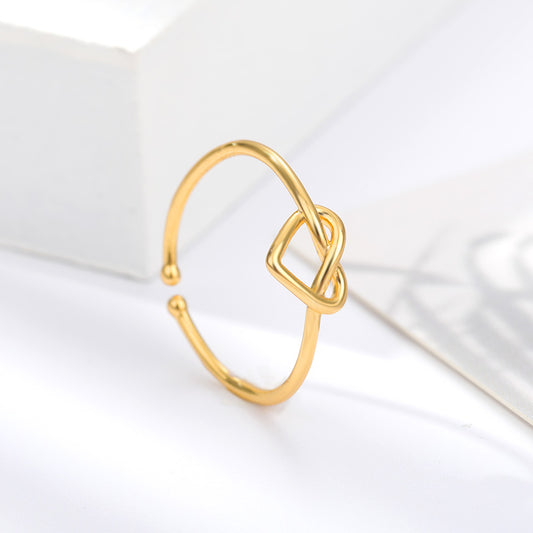 Golden Heart Link Ring
